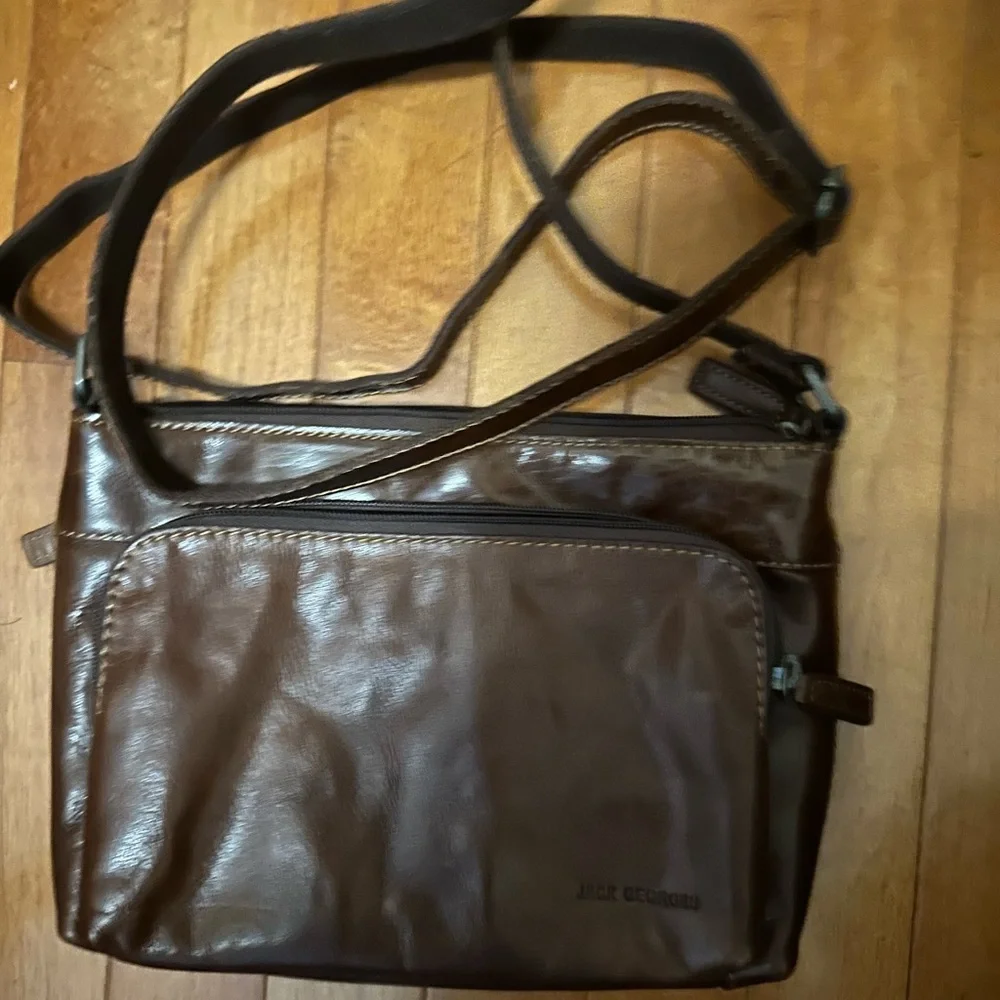 Elegant Dark Brown Leather Crossbody Bag - Picture 5 of 8